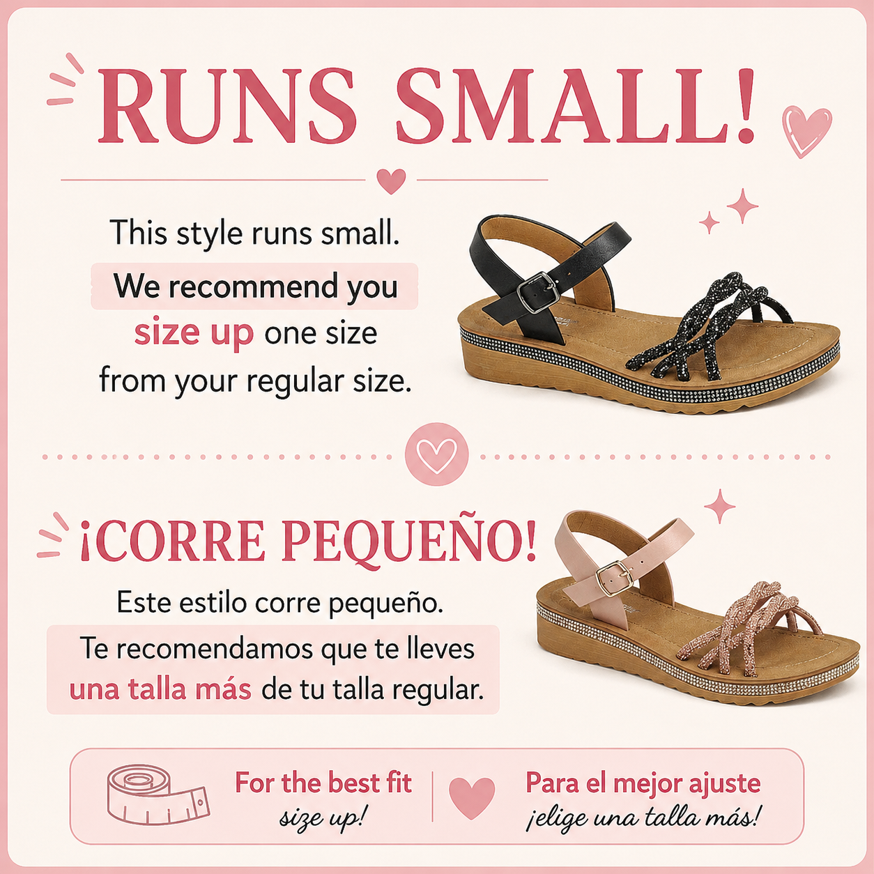 Gaby- (SIZE UP A SIZE) Embellished Ankle Strap Platform Sandals - Comfortable Footwear,