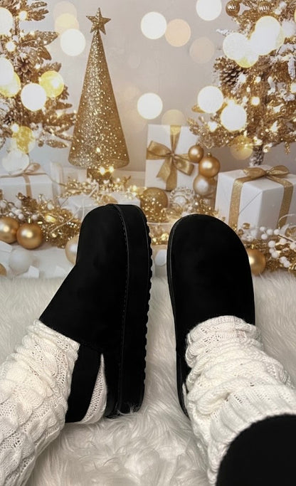 Valentina - Platform Suede Clogs