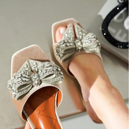 Hanna-Elegan Bowknot Flat Sandal